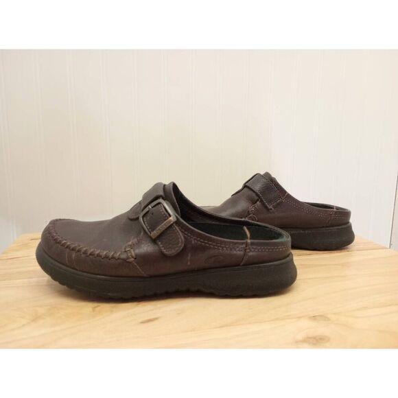 Dexter Walk Mocs brown leather Mules, slip in, Size 7.5 - Picture 7 of 10